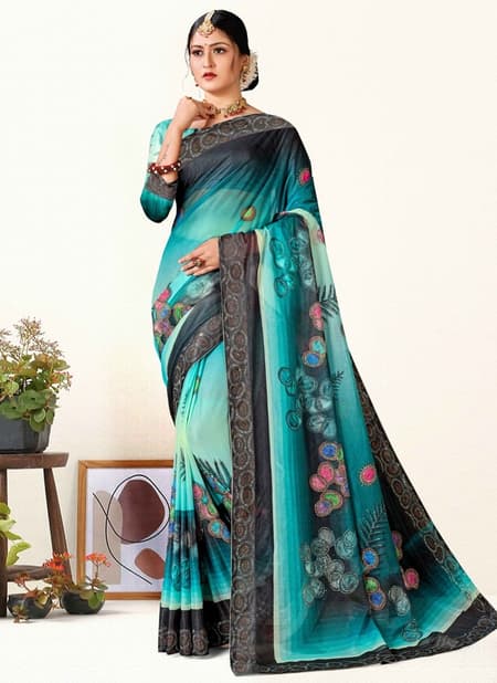 Ronisha Ginni Digital Floral Ethnic Wear Wholesale Printed Sarees Catalog
